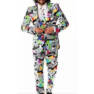 OppoSuit - Testival - Men's Slim Fit Suit & Tie set - Size 40 Regular NEW w/tags